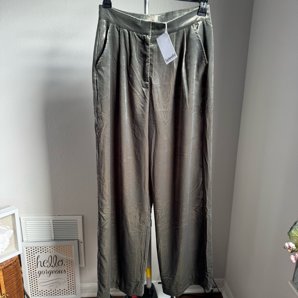 NWT Splendid Irene Velvet Trousers Pants Sz 10 - Picture 10 of 14